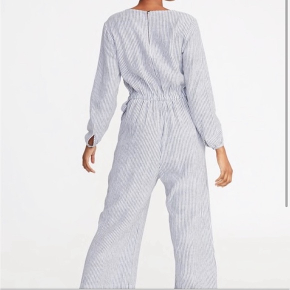 OLD NAVY Striped Waist Defined Faux Wrap Jumpsuit - Picture 2 of 13